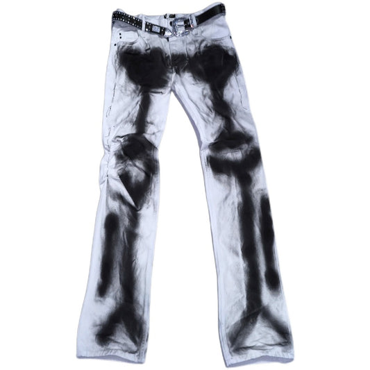 Men's Skeleton Jeans Denim Pants Casual Stretch Baggy Hip Hop Long Trouser
