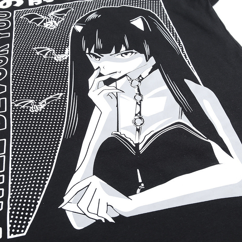 Female Gothic Digital print T-shirt