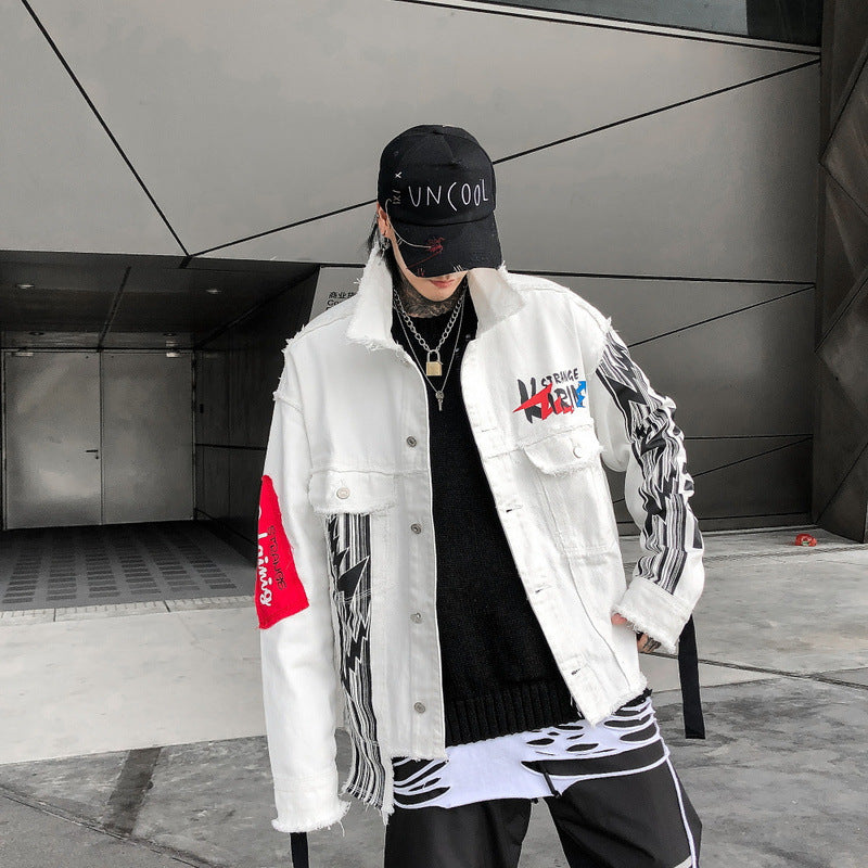 Urban Street Style Men's Graffiti Bomber Jacket