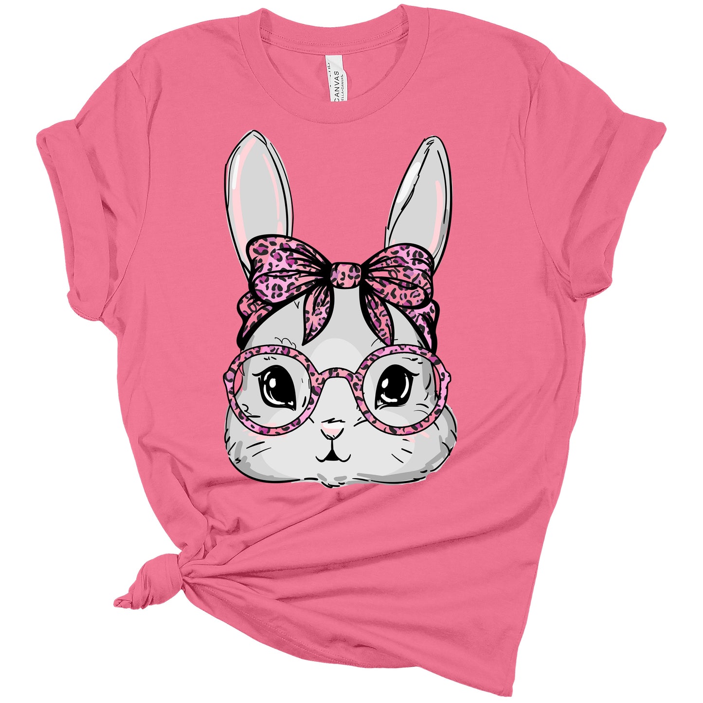 Cute Bunny Cartoon Printed Short Sleeve Female T-shirt