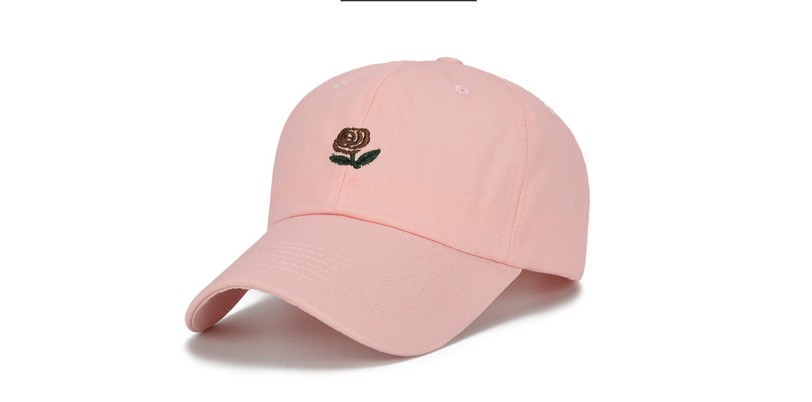 Embroidery Red Rose  Baseball Cap