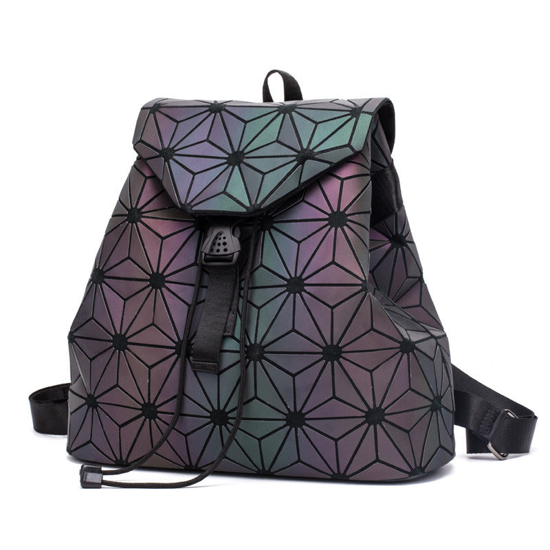 Colorful Geometric Fashion Folding Rhombus Backpack
