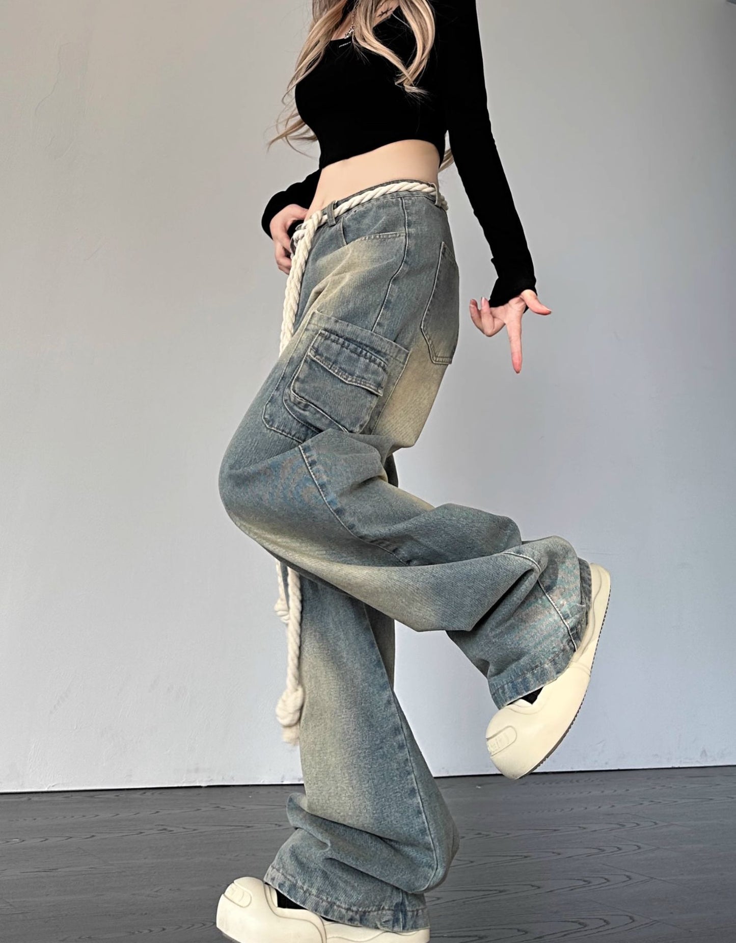 Women's Retro Straight Loose Leisure Slimming Jeans