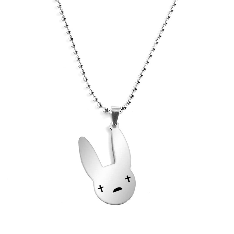 bad bunny stainless steel necklace pendant