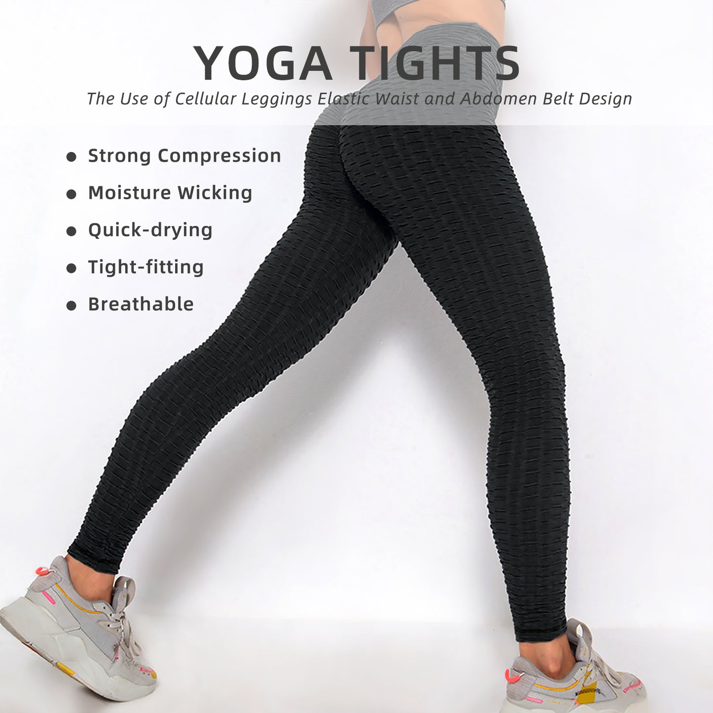 Women Tik Tok Leggings Bubble Textured Leggings Butt Lifting stretchy Yoga Pants